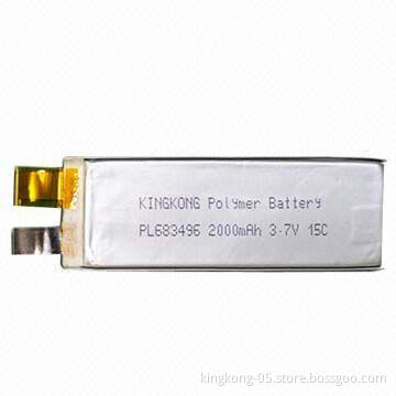 3.7V Lithium Rechargeable Battery, 683496 2,000mAh
